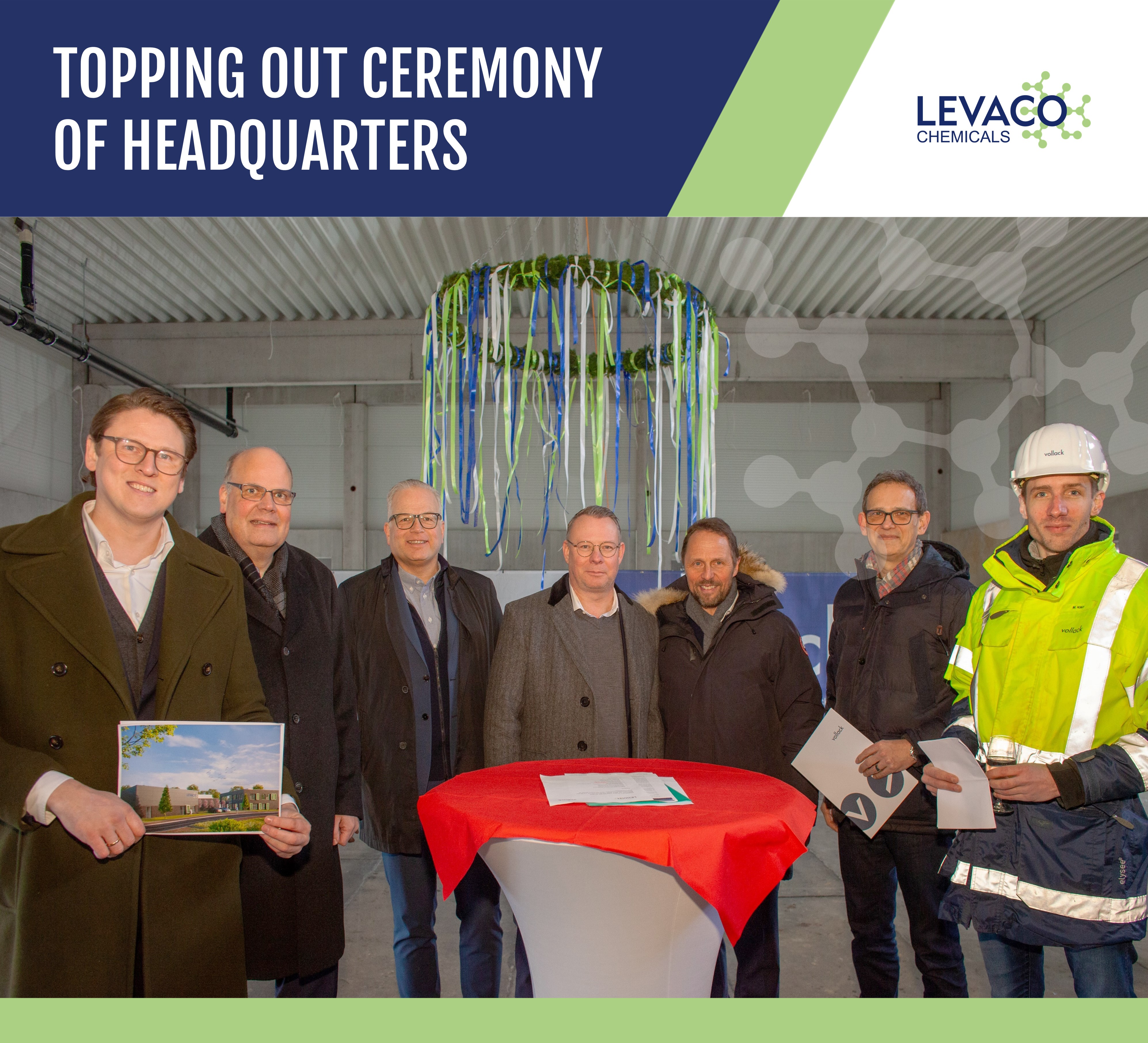 LEVACO celebrates topping-out ceremony of the new headquarter